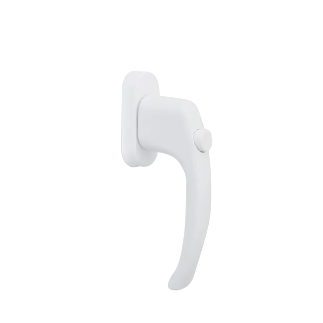 Manija para ventana con botón pulsador (blanca)